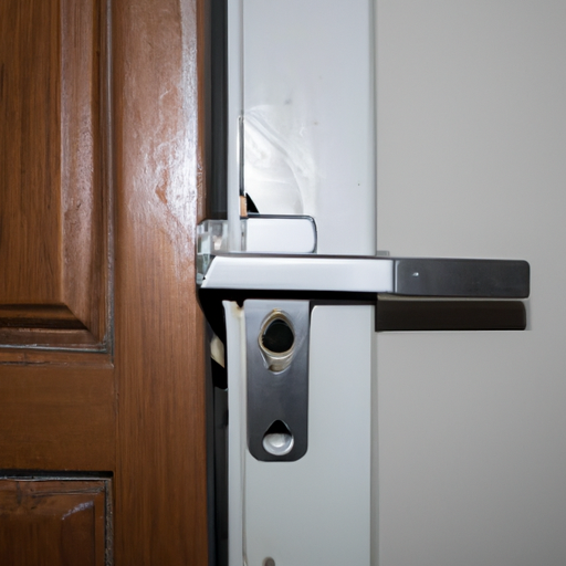 1. Image of a standard door with a broken lock, illustrating the vulnerability of non-resistant doors